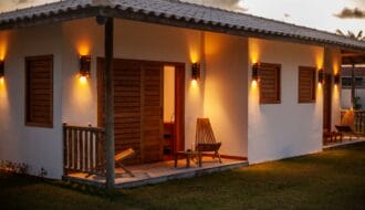 6 chalet sunset